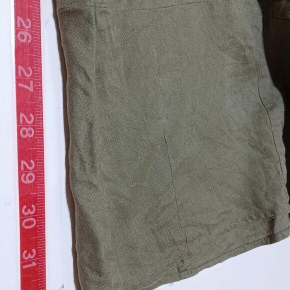 Soft Surroundings Womens Plus Size 3X Linen Tunic Green Oversized Boho Lagenlook - Picture 8 of 9